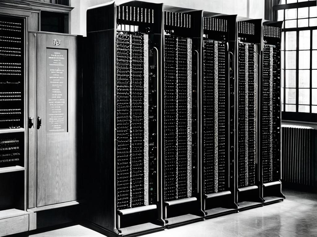 Фотография компьютера ENIAC, построенного в 1945 году в Пенсильванском университете