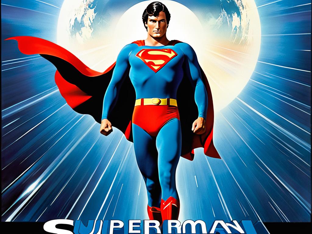 Кинопостер фильма Супермен 1978 года с Кристофером Ривом в главной роли