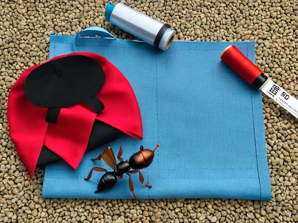 Ткани и фурнитура для костюма муравья