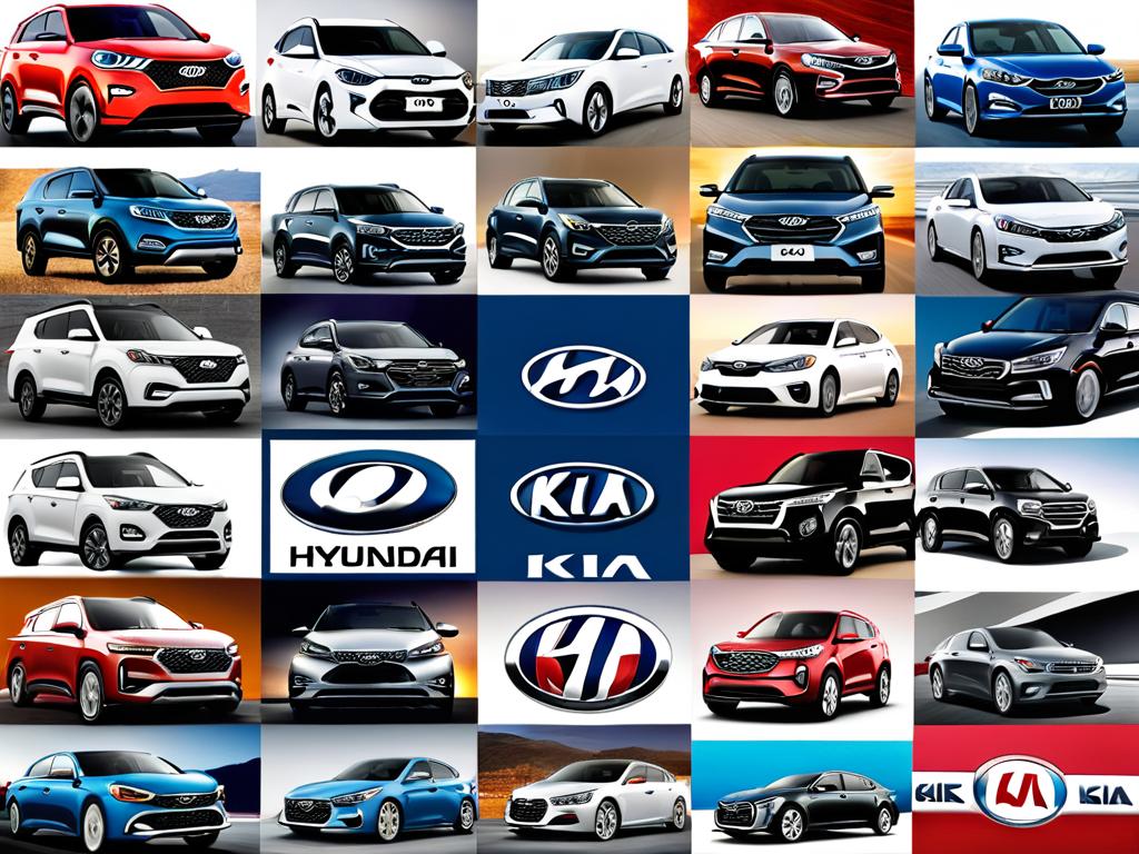 Логотипы Hyundai и Kia разных лет