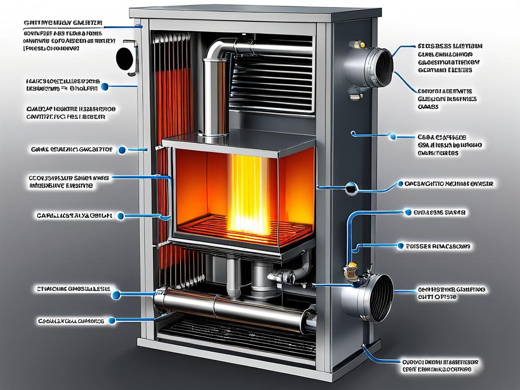 Схема устройства каталитического газового обогревателя