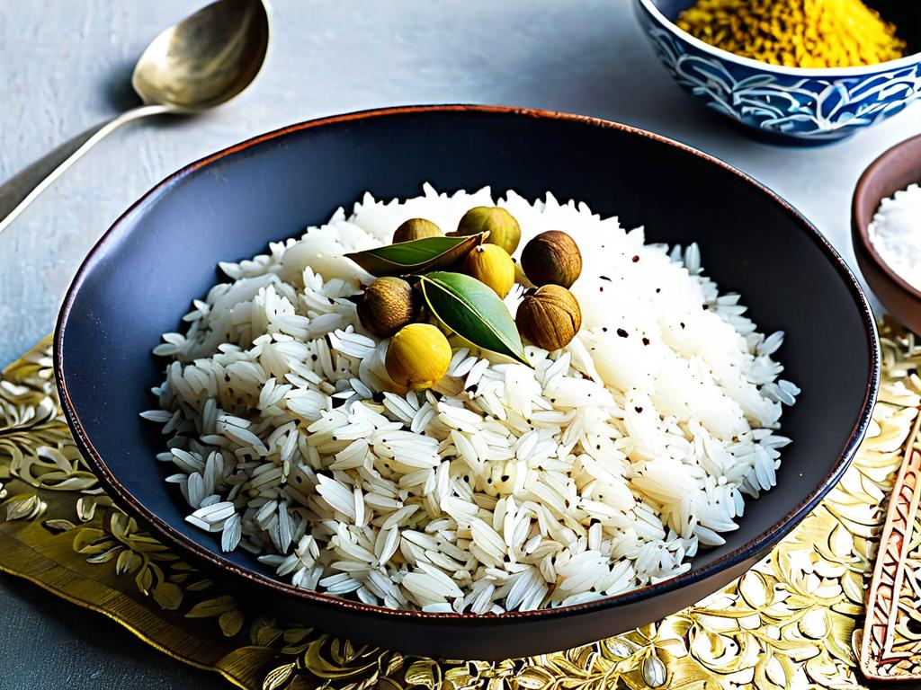 Индийское блюдо с рисом и кардамоном