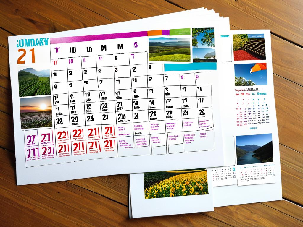 коллаж идей дизайна для домашних календарей