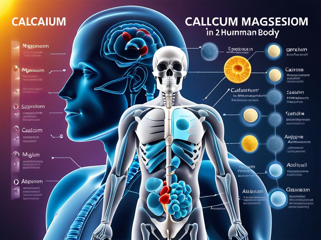 Схема усвоения кальция и магния в организме человека