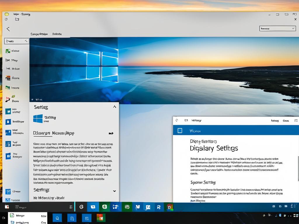 Скриншот настроек экрана в Windows 10