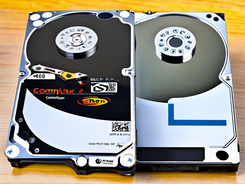 Сравнение двух жестких дисков по размеру с помощью рулетки