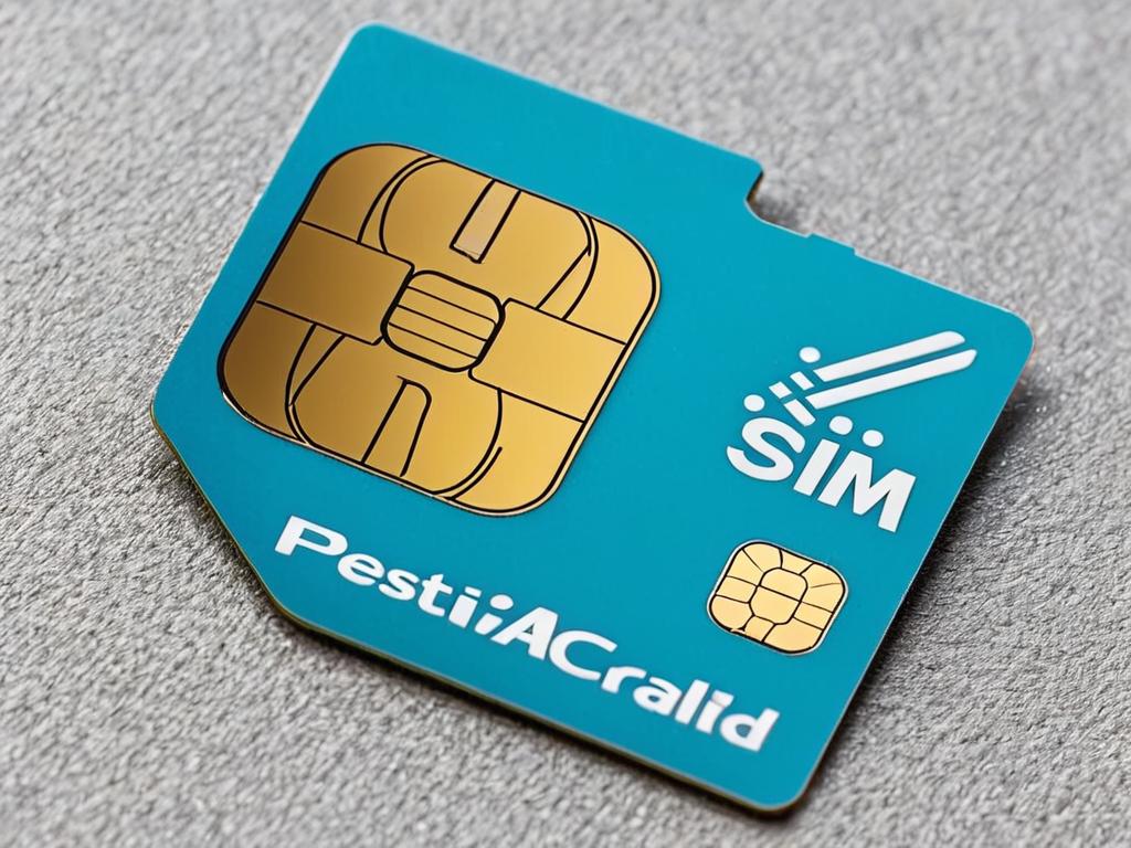 Фото SIM-карты с PIN-кодом крупным планом