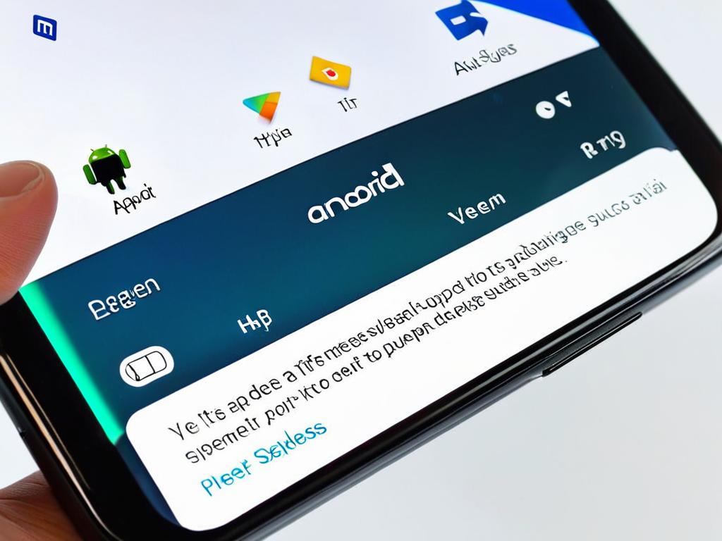 Человек вручную обновляет приложения на Android после отключения их автообновлений