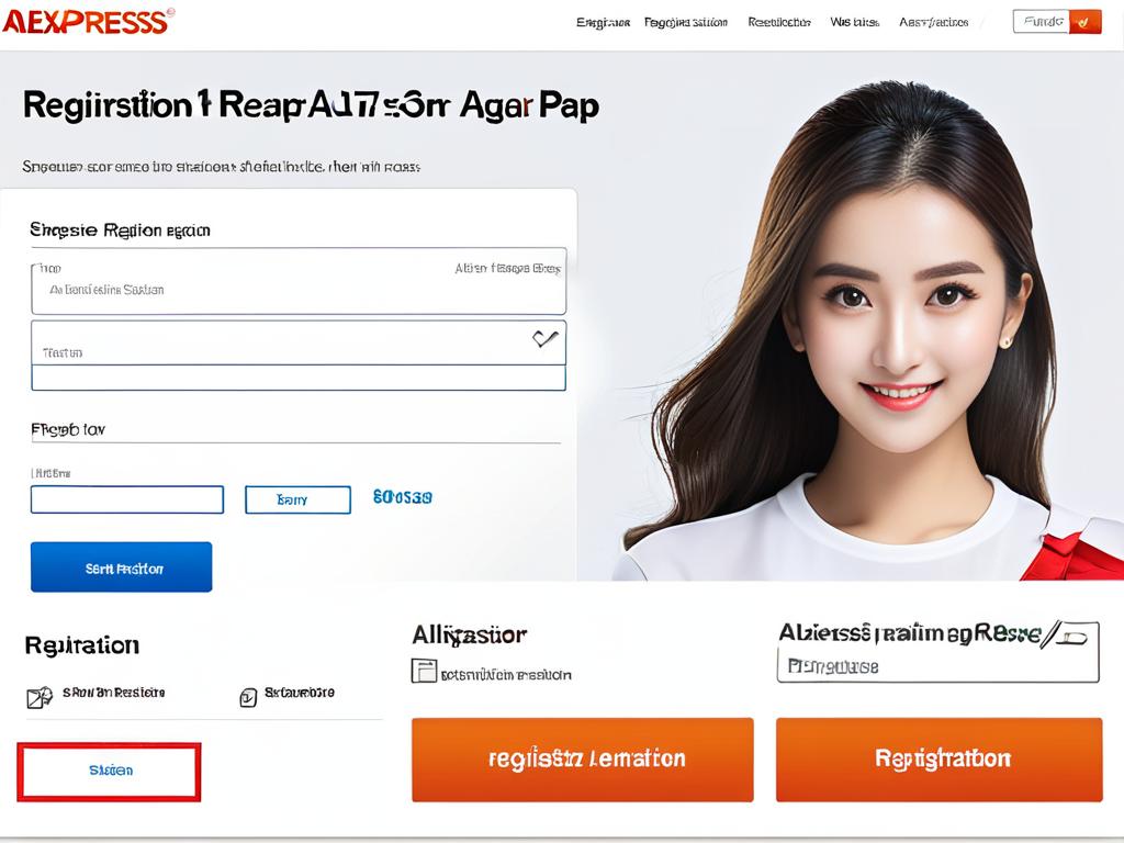 Скриншот страницы регистрации на AliExpress на английском языке