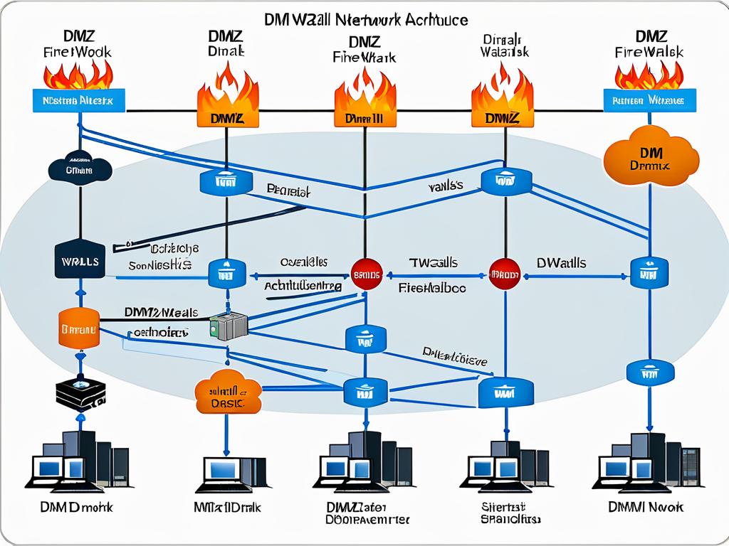 Схема DMZ с межсетевыми экранами