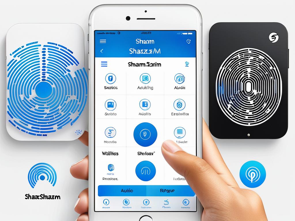 Схема работы приложения Shazam по распознаванию песен путем сопоставления аудио отпечатков