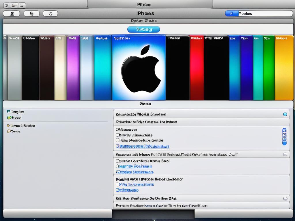 Иллюстрация процесса выхода из DFU режима с экраном выбора модели iPhone в iTunes