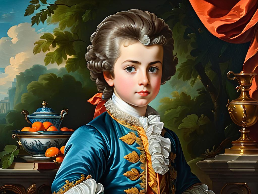 Портрет аристократичного мальчика 18 века, напоминающий образ Митрофана из комедии «Недоросль»