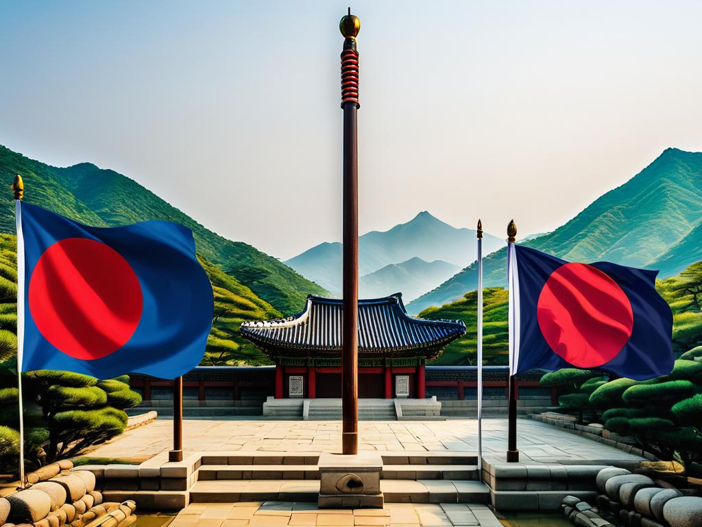 Старые корейские флаги и эмблемы на протяжении истории