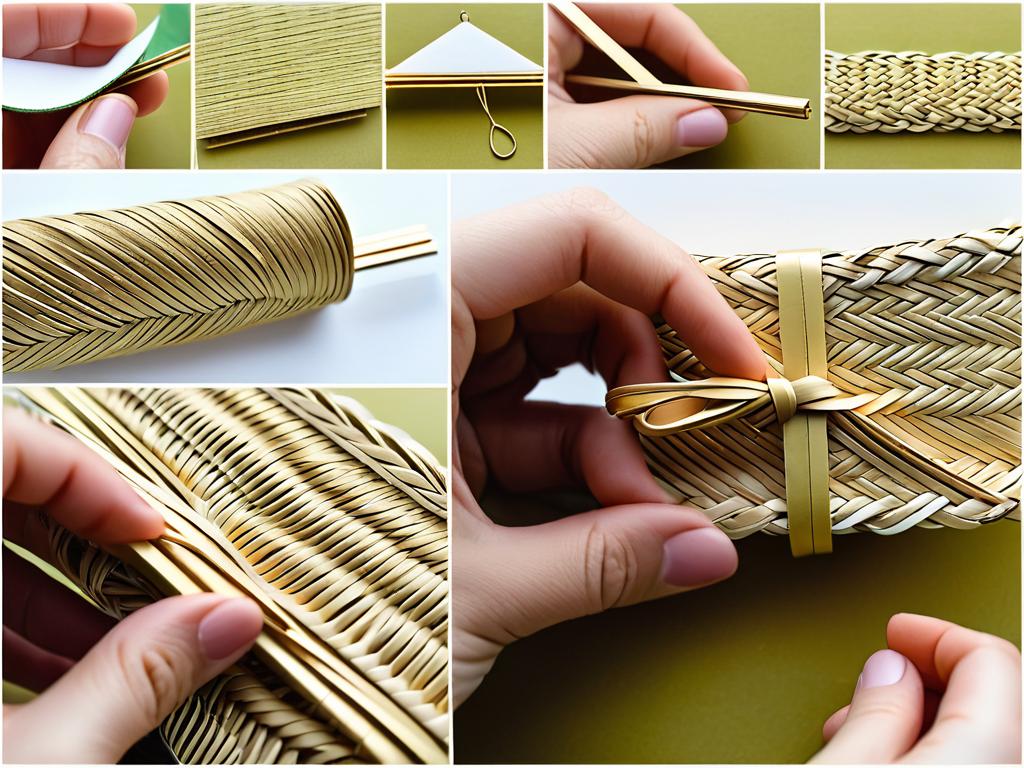 Пошаговая фото-инструкция плетения сумки из бумажных трубочек