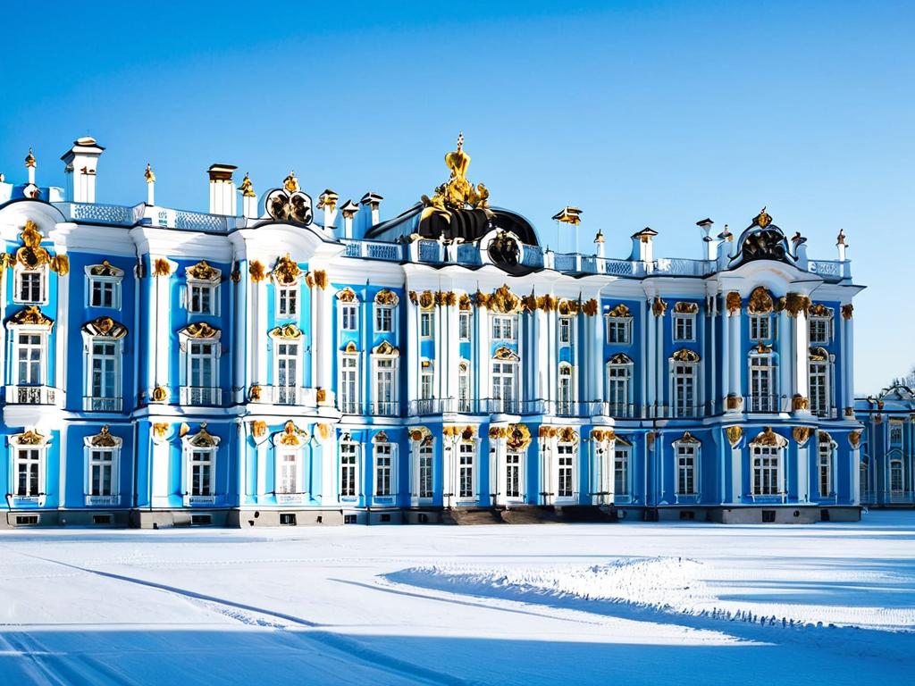Екатерининский дворец в городе Пушкин под Петербургом
