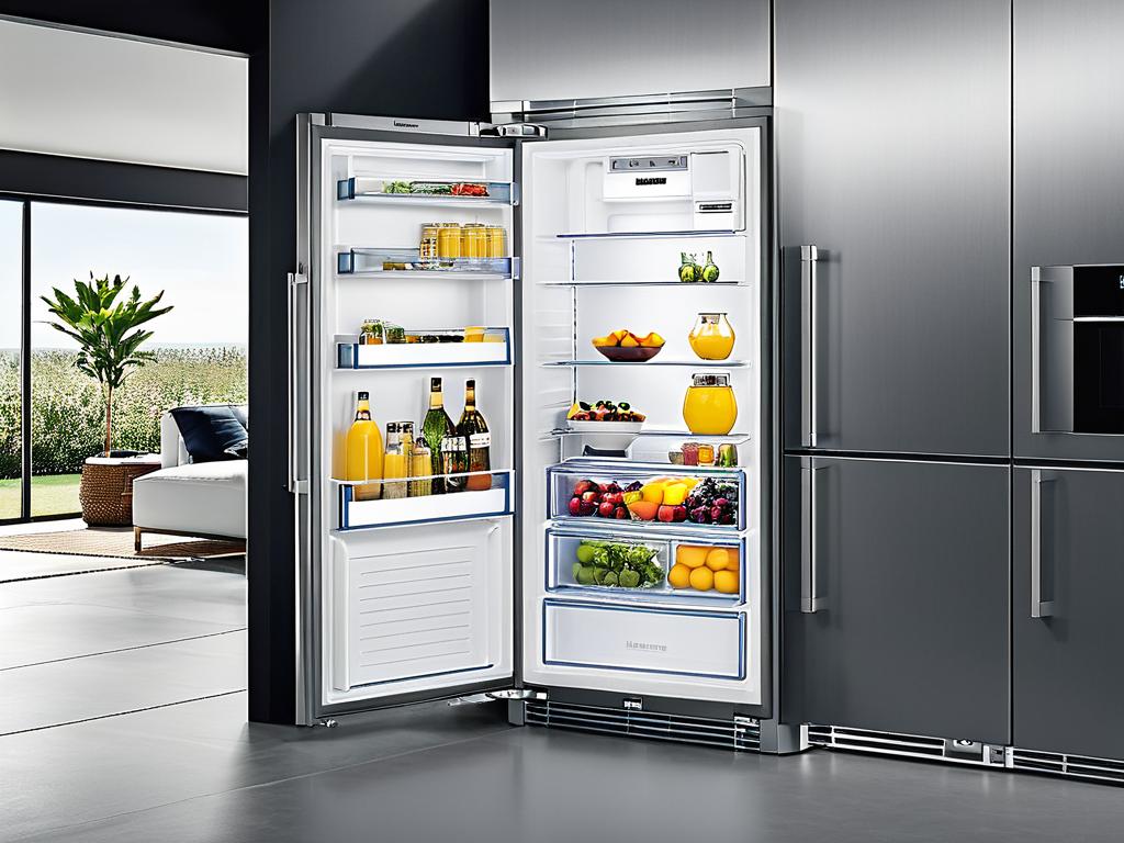 Дверца холодильника Liebherr с регулируемыми полками