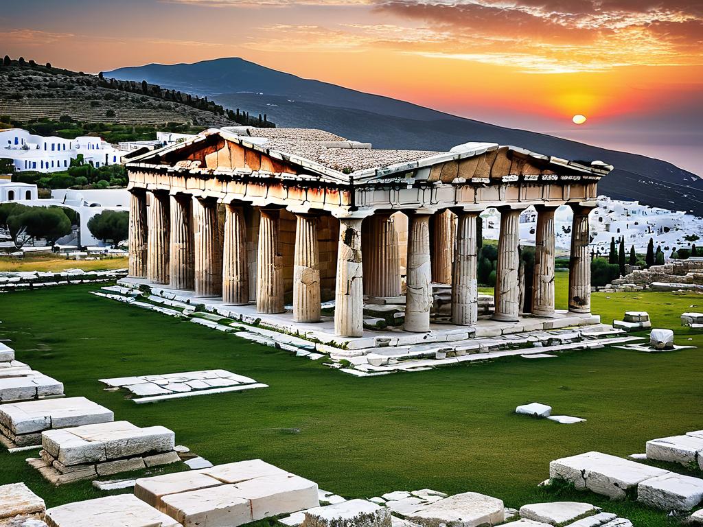 Руины древнегреческого храма, находившегося под управлением жрецов
