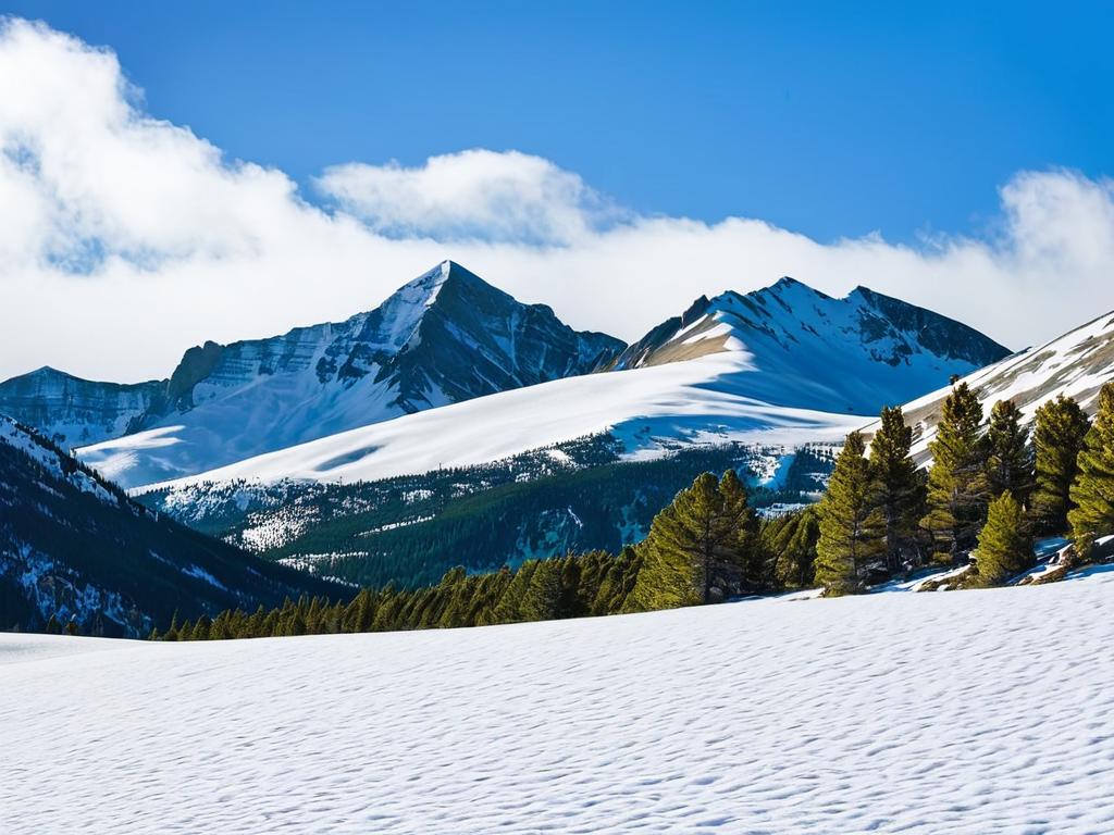 Горные вершины в национальном парке Скалистых гор
