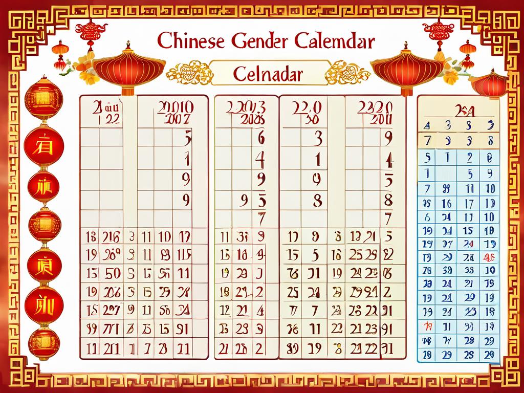Таблица китайского календаря для расчета пола ребенка по возрасту матери и месяцу зачатия