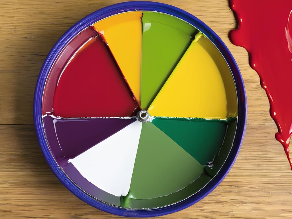 Цветовой круг для смешивания красного, желтого и зеленого