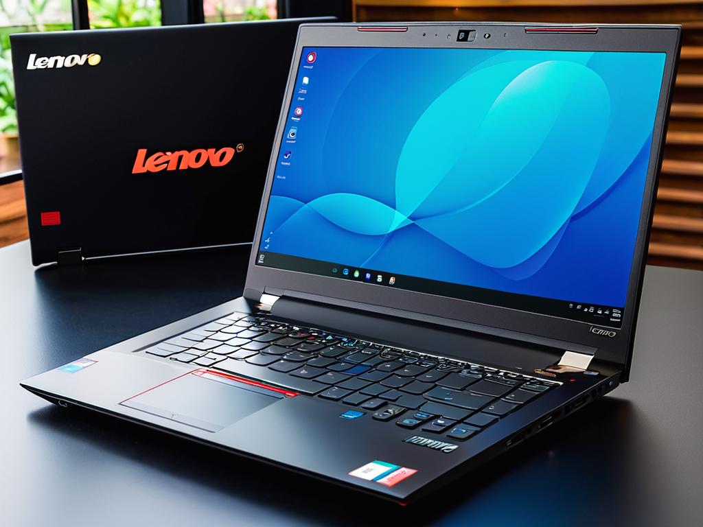 Фото ноутбука Lenovo с включенным экраном BIOS