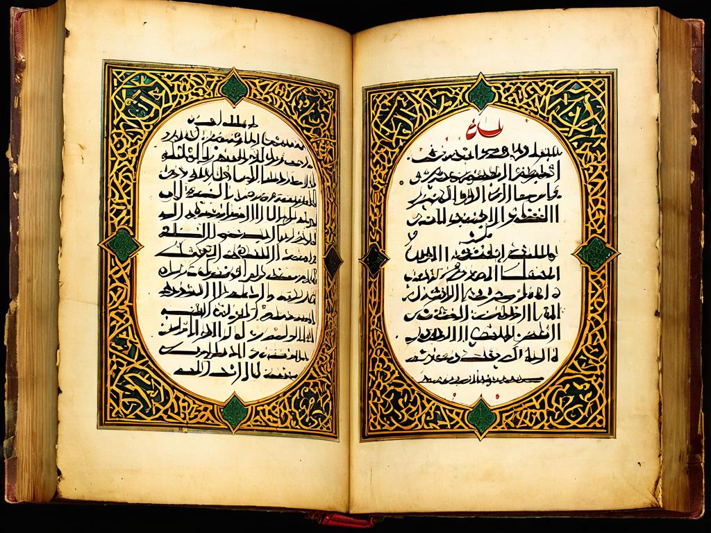 Фото старинной книги с арабской вязью