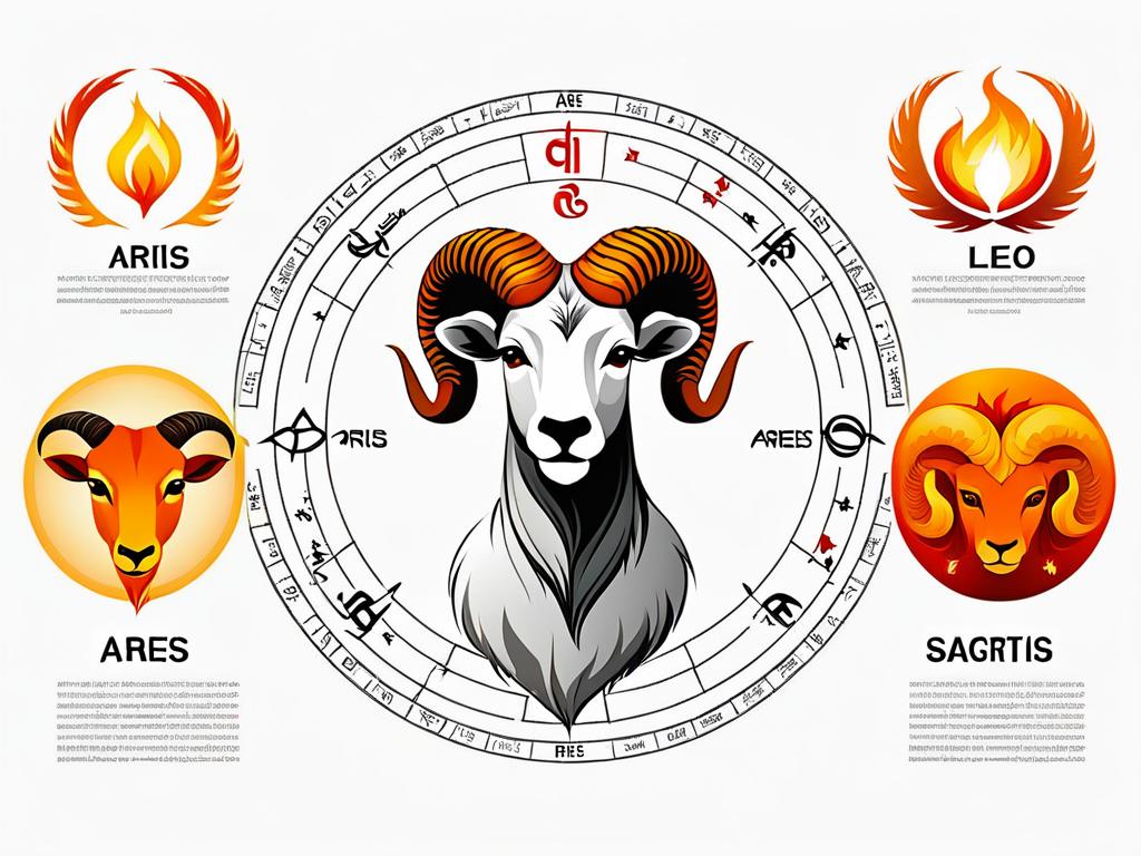 Инфографика сравнение знаков зодиака стихии Огня