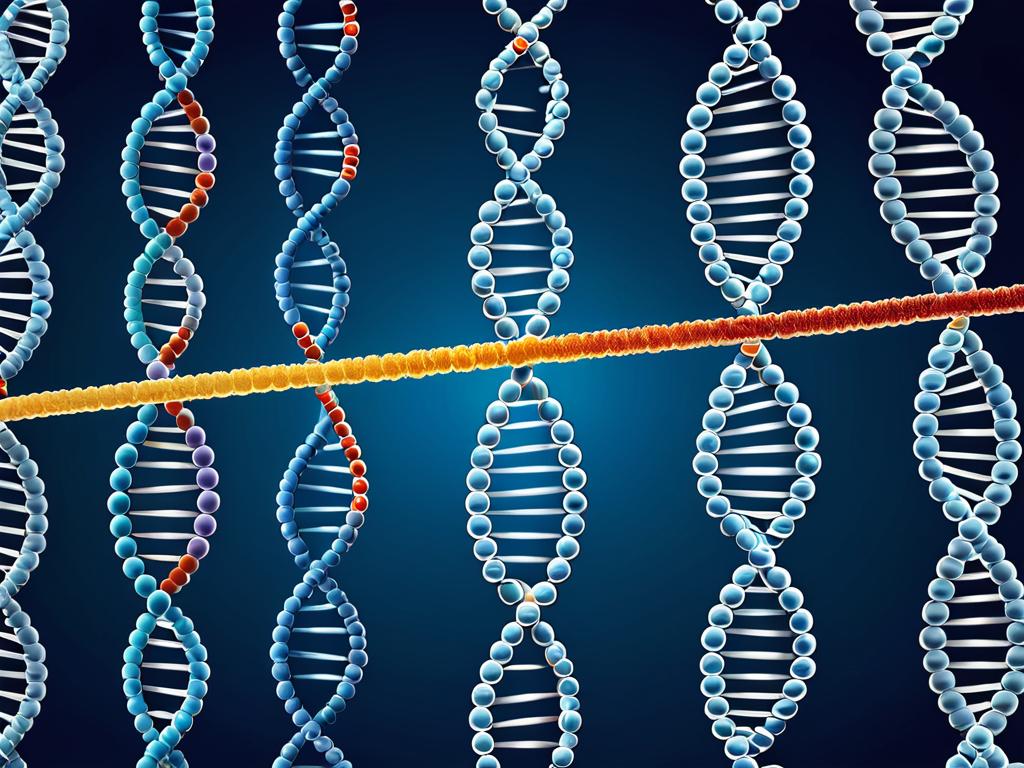 Схема линейного расположения генов в хромосомах