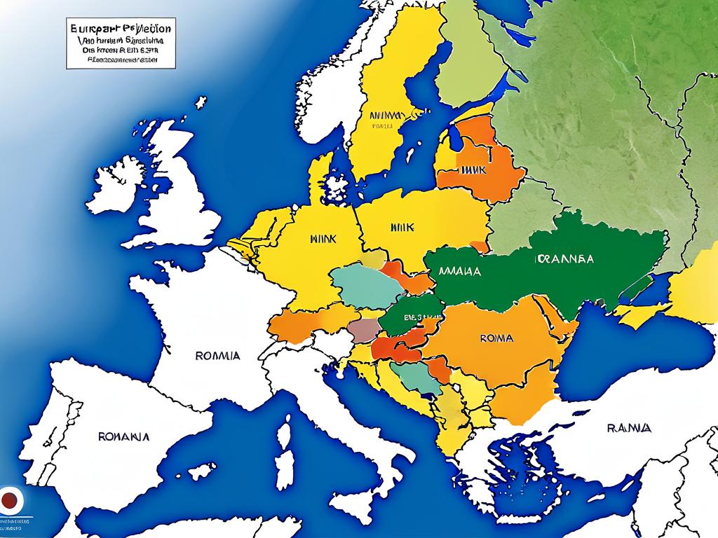 Карта ареала европейской норки в Европе