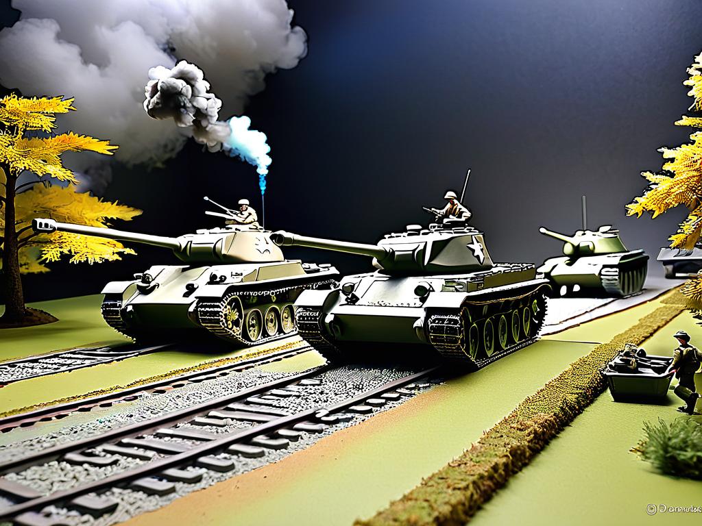 Военная диорама с танками