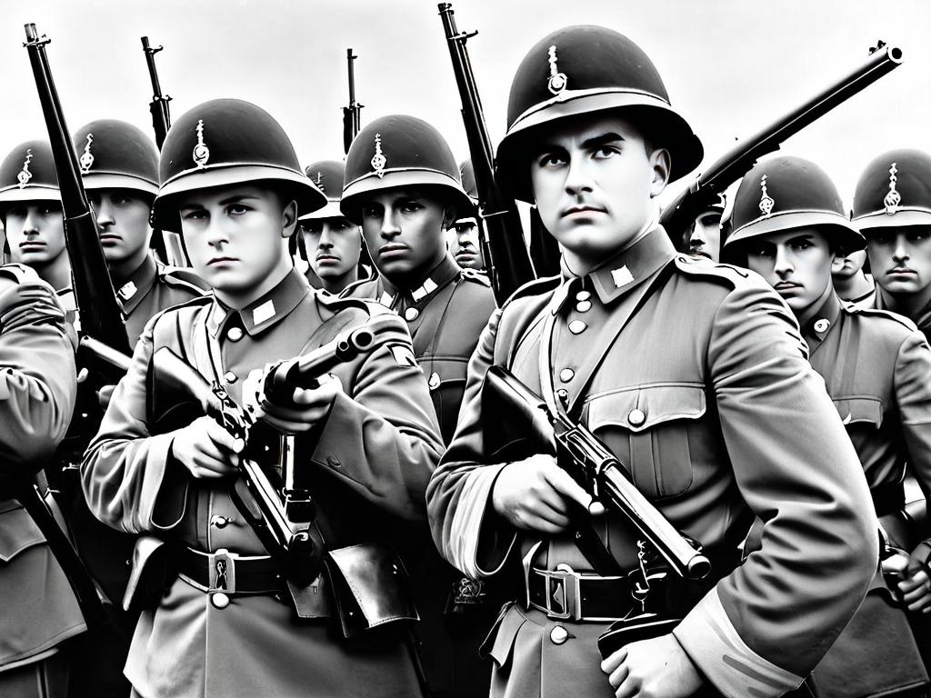 Исторические фото солдат и оружия