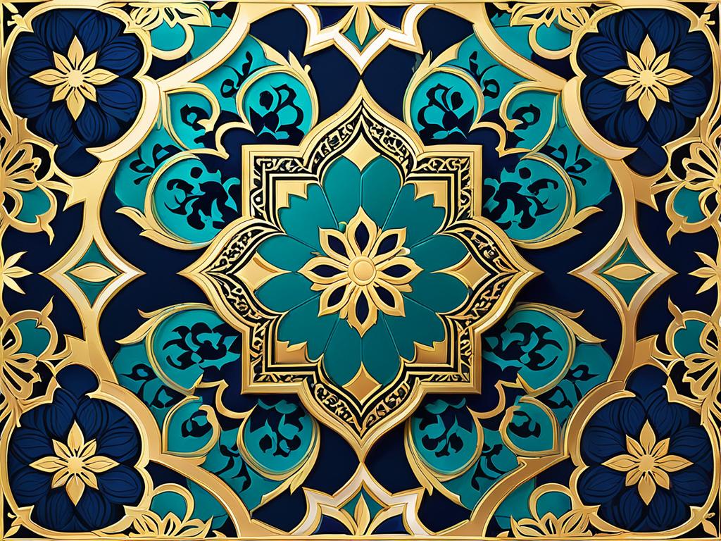Исламский орнамент фона с антикварным стилем