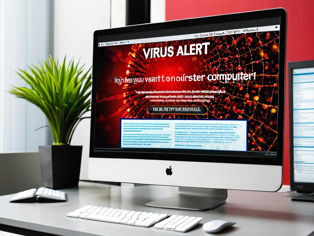 Предупреждение антивируса о вирусах на экране компьютера
