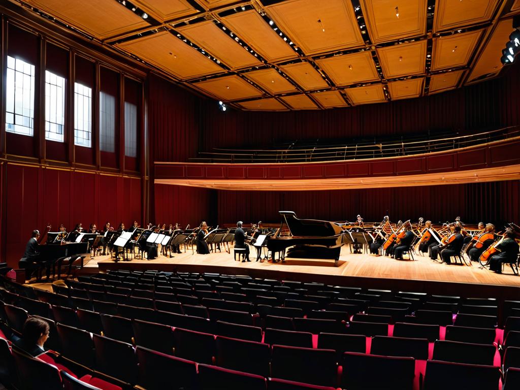 Исполнение классической музыки в концертном зале
