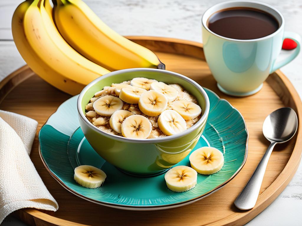 Рецепты завтраков с бананами. Фото различных блюд.