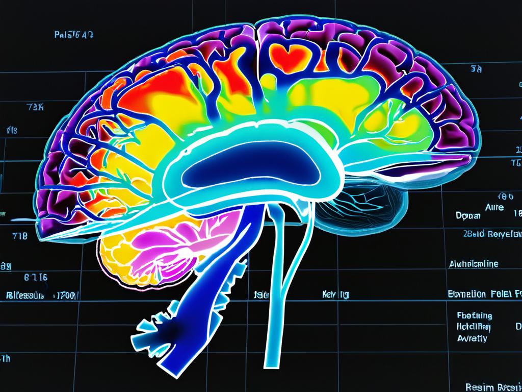 Скан мозга, демонстрирующий повышенную активность дофамина во время психотического эпизода