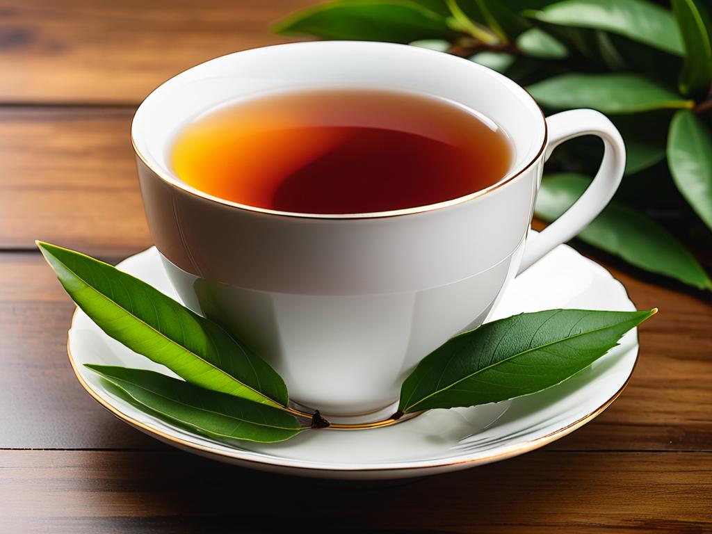 Чашка чая с лавровым листом