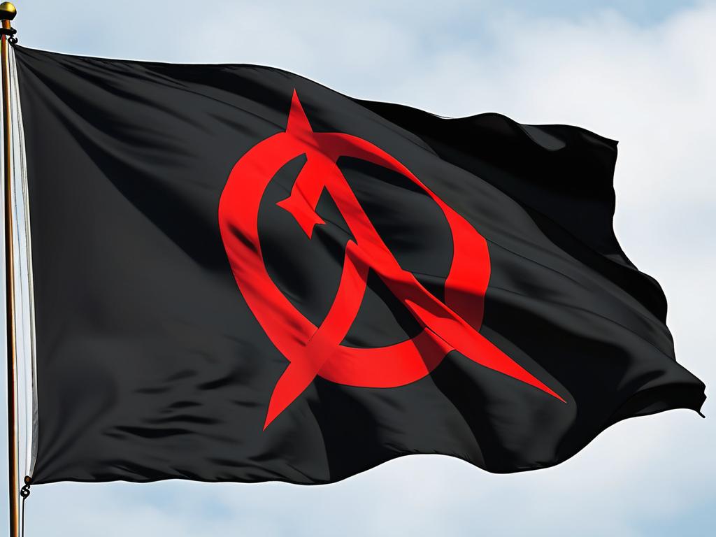 Черно-красный анархистский флаг, символ анархо-коммунизма