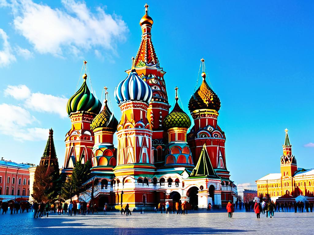 Храм Василия Блаженного на Красной площади Москвы