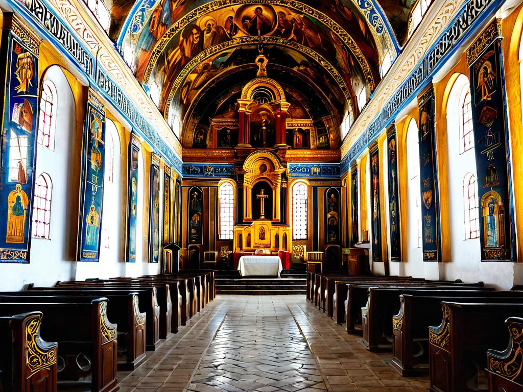 Интерьер старинного православного храма