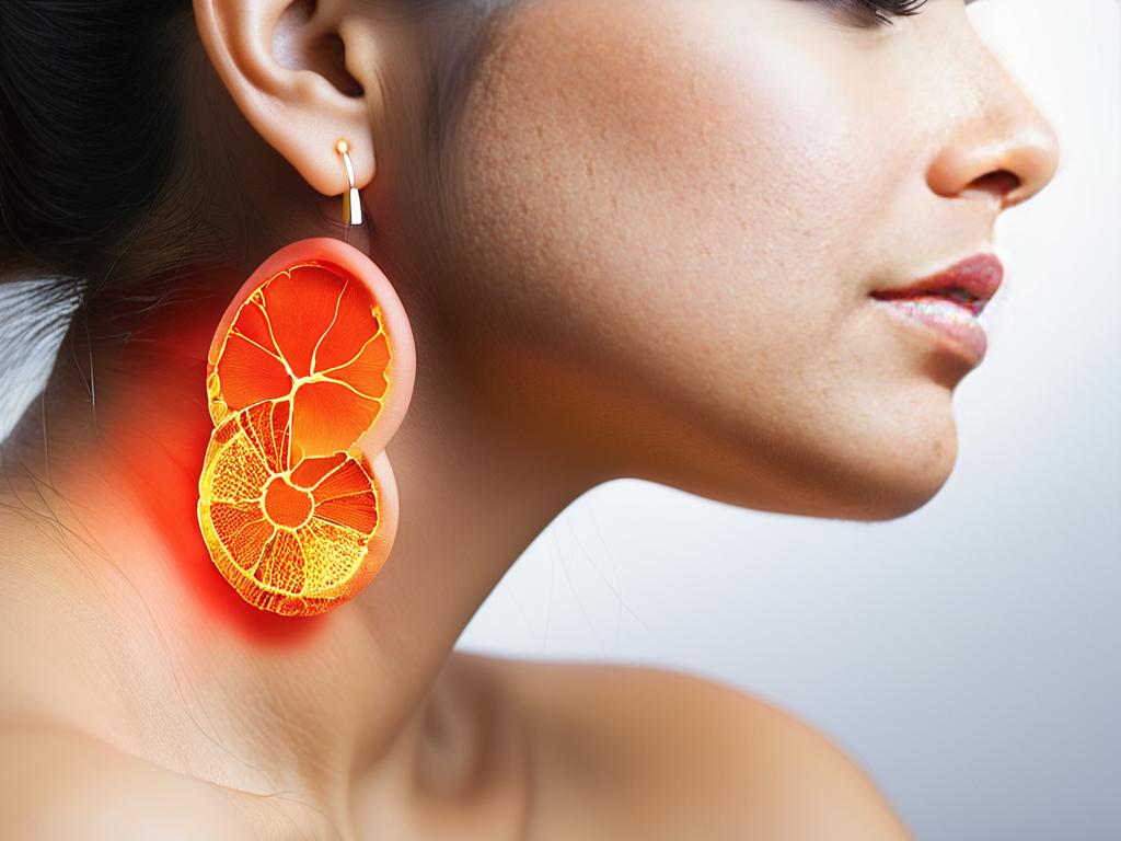 Симптомы воспаления лимфоузла за ухом - отечность, покраснение, боль и повышенная чувствительность