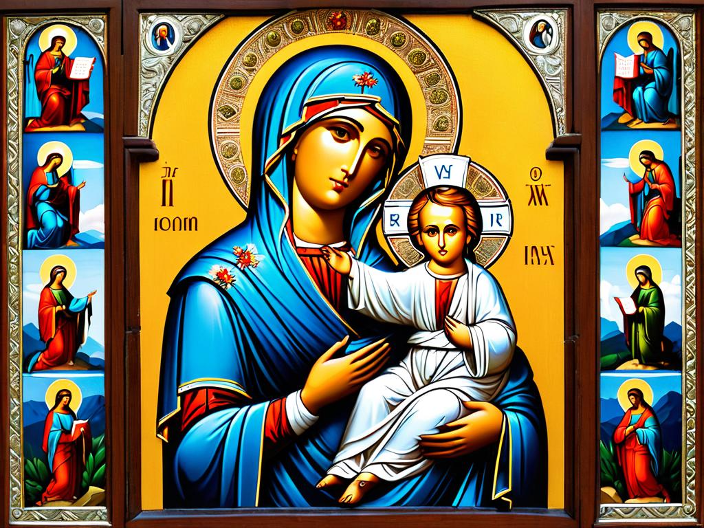 Икона Богородицы с младенцем Иисусом