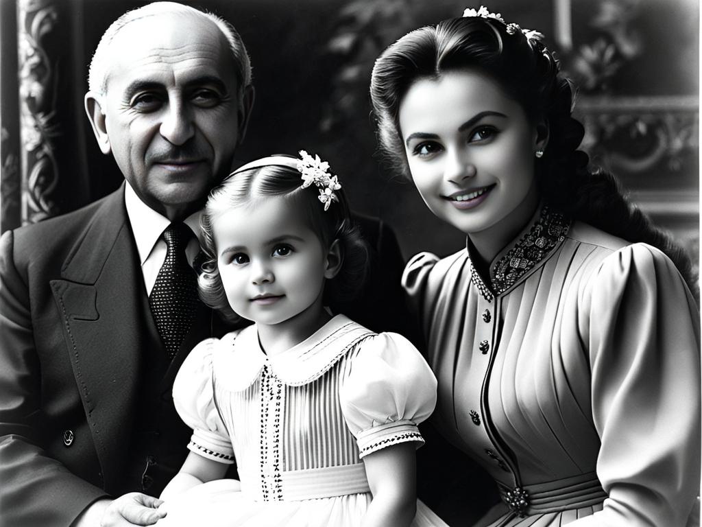 Анна Тараторкина в детстве с родителями актерами