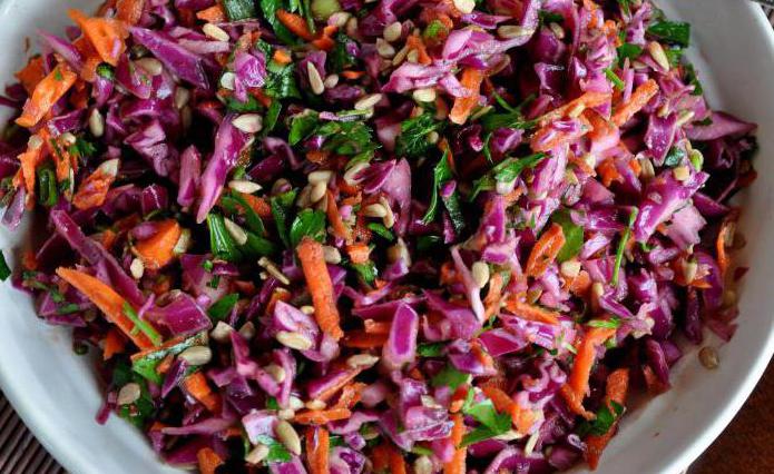 как приготовить салат из краснокочанной капусты с майонезом
