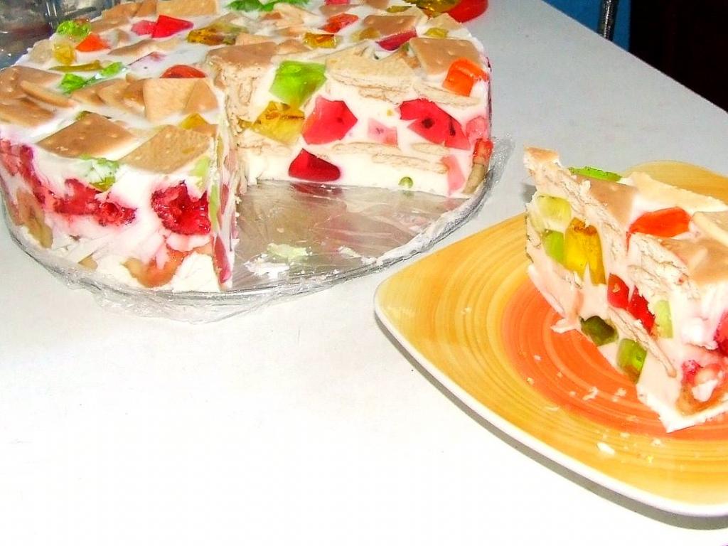 Торт из печенек без выпечки: ингредиенты, порядок приготовления с фото