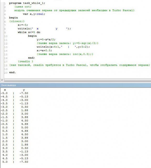 while pascal задачи