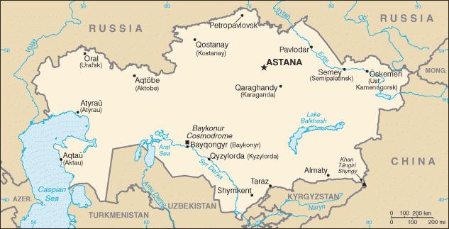 границы Казахстана 
