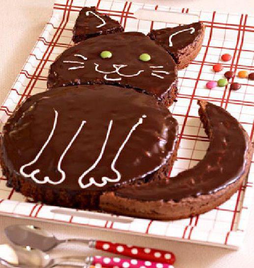 торт кошка из крема
