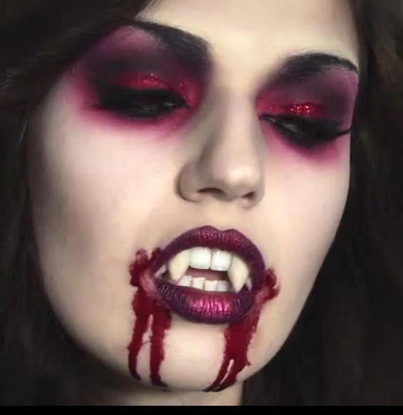 Макияж вампира на Хэллоуин фото